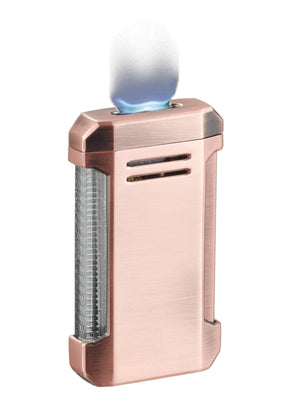 Visol Vinson Flat Torch Flame Lighter with Cigar Punch - Bronze