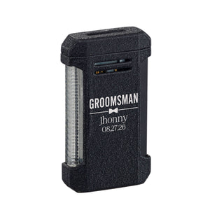 Visol Vinson Flat Torch Lighter – Personalized Groomsman & Best Man Engraving