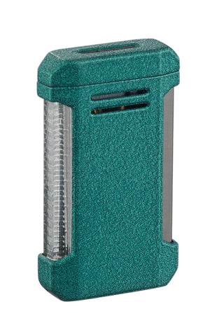 Visol Vinson Flat Torch Flame Lighter with Cigar Punch - Green