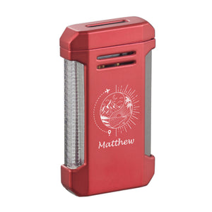 Visol Vinson Flat Torch Lighter – Personalized Traveler Engraving