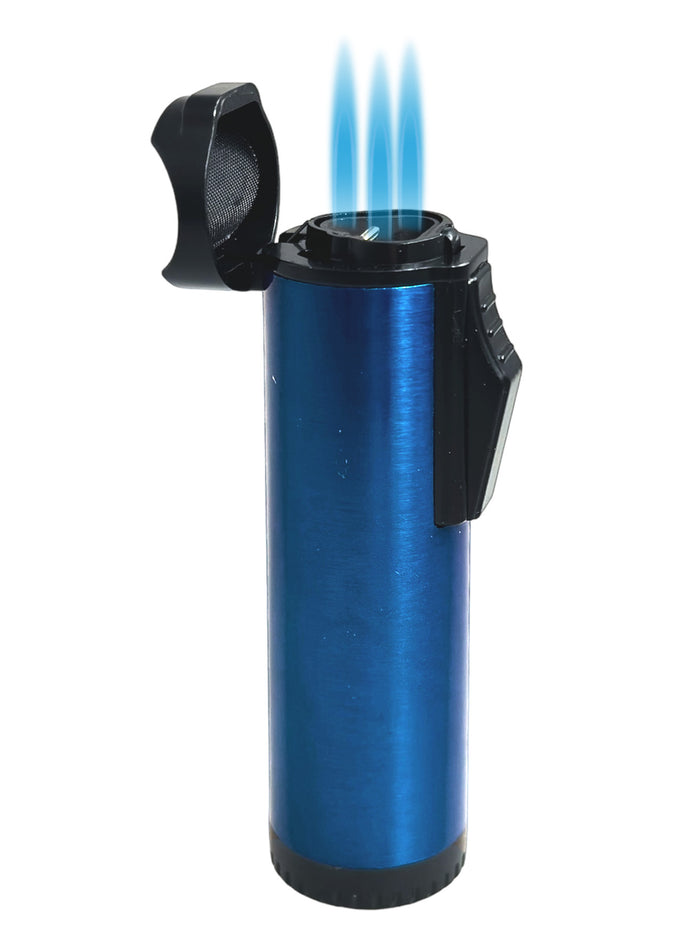 Hades Triple Torch Cigar Lighter - Blue