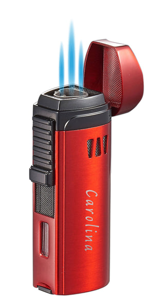 Visol Denali Triple Torch Cigar Lighter - Red