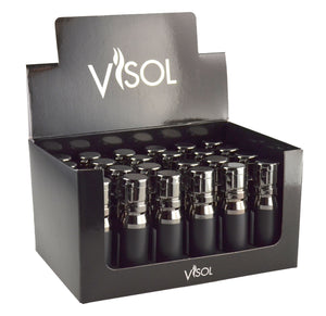 Visol Retail Package - Bulldog Black Matte Quad Flame Lighter 24 count