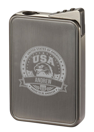 Visol Elk Single Flame Lighter – Personalized USA Patriotic Engraving