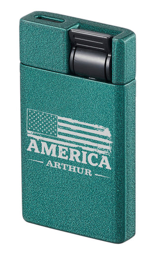 Visol Flatso Flat Torch Lighter – Personalized USA Patriotic Engraving