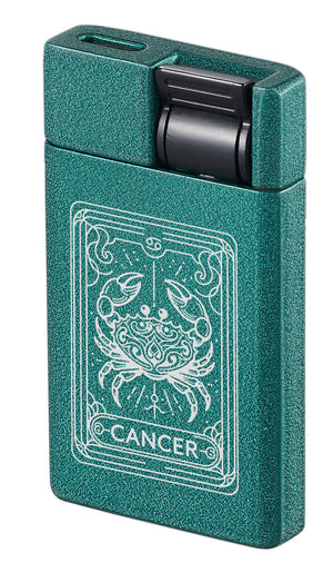 Visol Flatso Flat Torch Cigar Lighter – Personalized Zodiac Sign Engraving