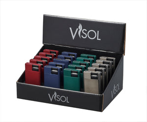 Visol Flatso Color Retail Prepack - 20 Cigar Lighters