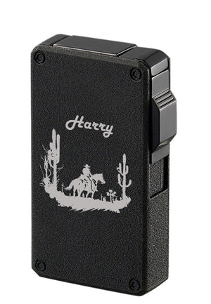Visol Glacier Double Torch Lighter – Personalized Cowboy Engraving