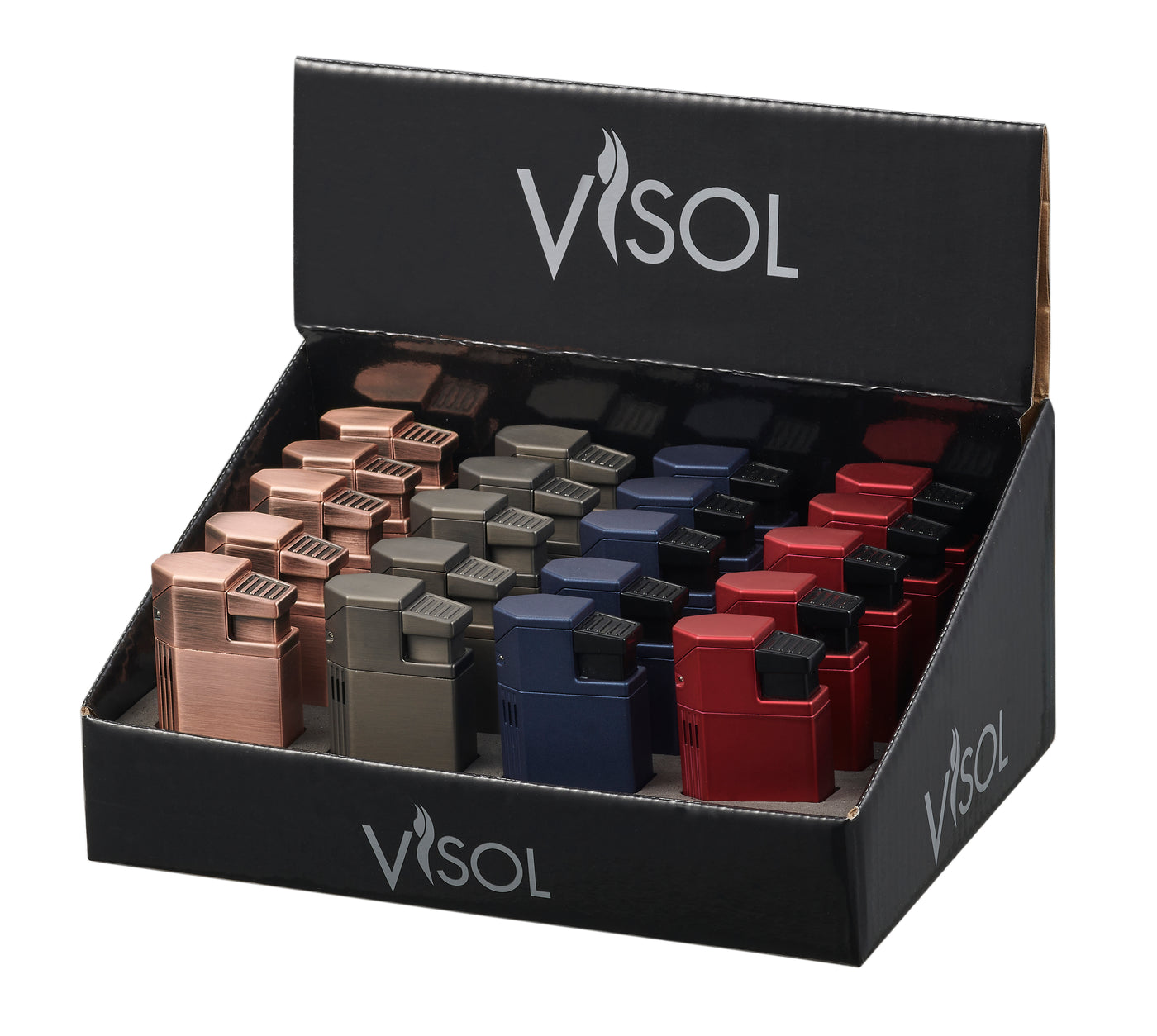 Visol Evans 4 Colors Retail Prepack - 20 Cigar Lighters – Lighters Direct