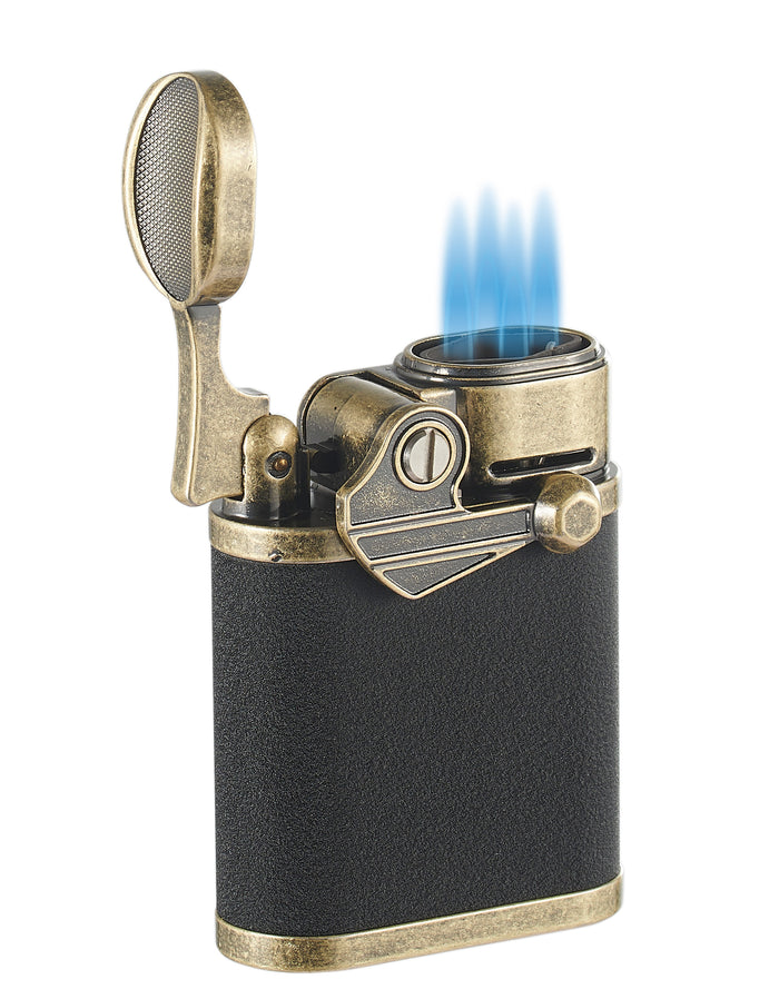 Visol Orient Antique Gold Quad Flame Table Lighter