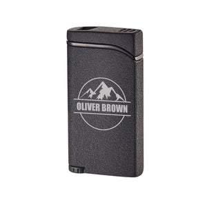 Visol Vista Black Dual Torch Lighter – Personalized Traveler Engraving
