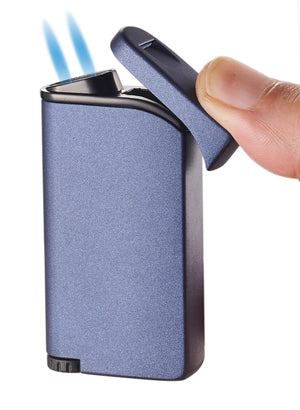 Visol Vista Dual Torch Flame Cigar Lighter - Blue