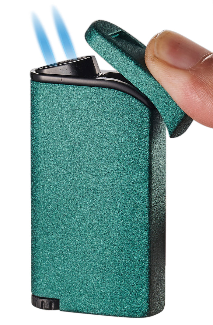 Visol Vista Dual Torch Flame Cigar Lighter - Green