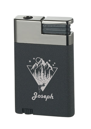 Visol Alton Black Single Torch Lighter – Personalized Traveler Engraving