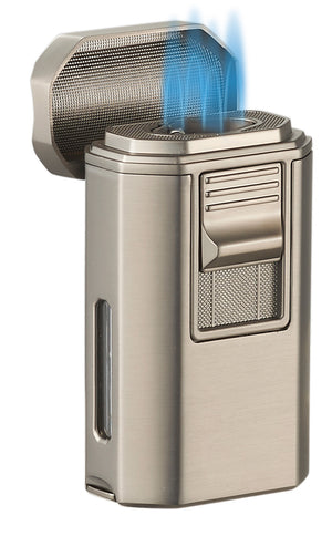 Visol Boulder Quad Torch Flame Lighter - Gunmetal