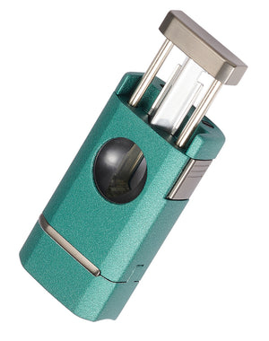 Visol Diablo Triple Torch Flame Lighter w/ Spring V Cutter - Mint Green