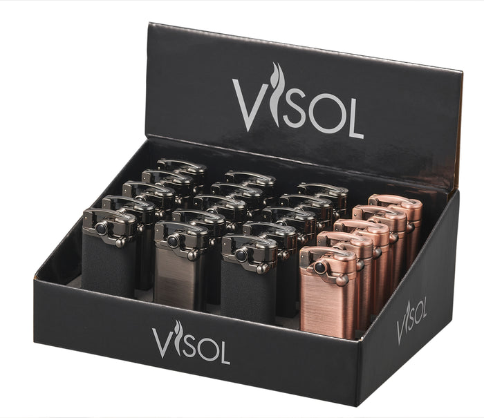 Visol Retail Package - Gunther Single Flame Lighter 20 count - VLR7-Gunther-Prepack