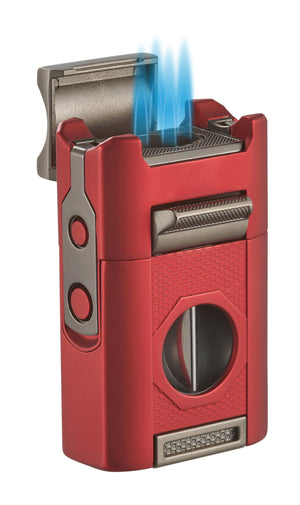 Visol Joplin Quad Torch Flame Lighter - Red