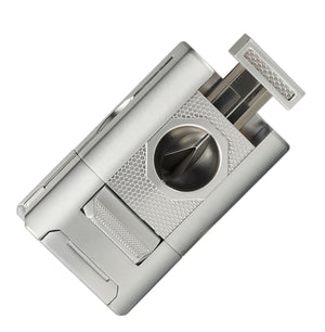 Visol Joplin Quad Torch Flame Lighter - Silver