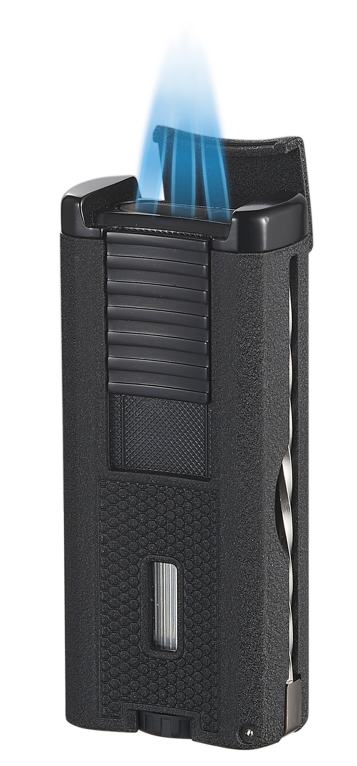 The Rival Lighter Visol Striker Triple Torch Flame Lighter with Cigar Poker - Black ...