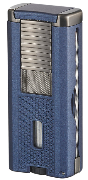 Visol Striker Triple Torch Flame Lighter with Cigar Poker - Blue