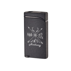 Visol Vista Black Dual Torch Lighter – Personalized Hunting Engraving