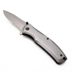 Visol Pendragon Serrated Pocket Knife - Gunmetal