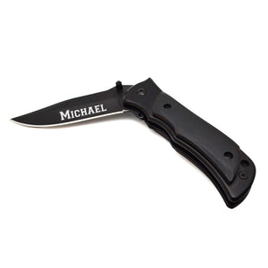 Visol Small Grip Handle Pocket Knife – 3" Blade, Wood Handle, Belt Clip - Customization available