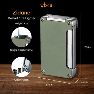 Visol Zidane Green Matte Cigar Lighter