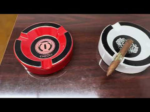 Visol Beatrix Circular Ceramic Cigar Ashtray - Red – Lighters Direct