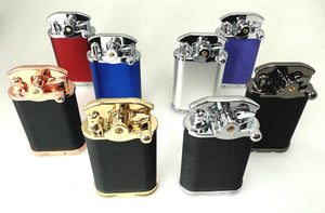 Visol Retro Butane Torch Lighter Triple Flame Refillable Gas Lighter, Built-in Cutter, Detachable Poker and Windproof Adjustable Flame Lighter - Black & Gold