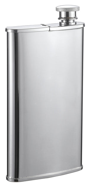 Visol Edian Stainless Steel 4 oz Flask with Built-in Cigar Case