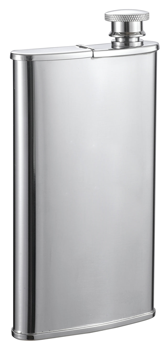 Visol Edian Stainless Steel 4 oz Flask with Built-in Cigar Case