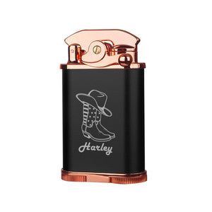 Visol Retro Triple Torch Lighter – Personalized Cowboy Engraving