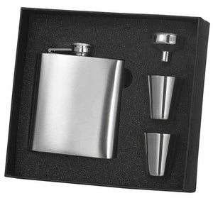 Levon 8oz Stainless Steel Flask Gift Set