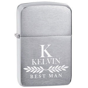 Groomsman and Best Man wedding engraving choices for Zippo 1941