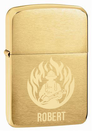 Firefighter engraving design choices for Zippo 1941B lighter