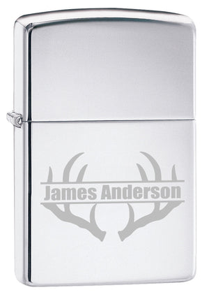 Hunting and wildlife engraving design choices for Zippo 250 lighter