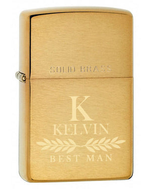 Groomsman and Best Man engraving designs available for Zippo lighter