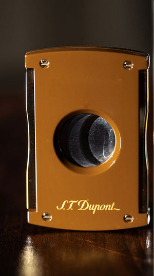 S.T.Dupont MaxiJet Brown and Gold Cigar Cutter