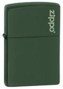 Zippo Green Matte with Zippo Logo Lighter