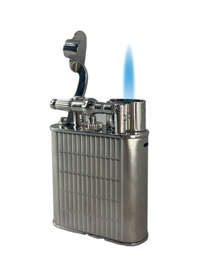 Dunhill Unique Turbo Rollagas Patterned Silver Plated Lighter