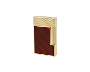 S. T. Dupont Ligne 2 Ruby Lacquer and Gold Lighter