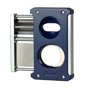 Caseti Trident Navy Blue Cigar Cutter - Guillotine, Wedge, & Punch