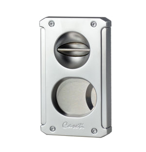 Caseti Trident Chrome Cigar Cutter - Guillotine, Wedge, & Punch