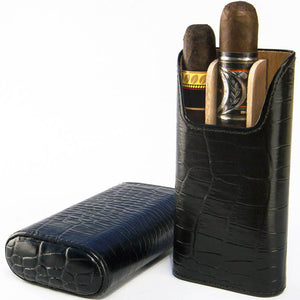 Showband Croco Pattern Black Leather Case