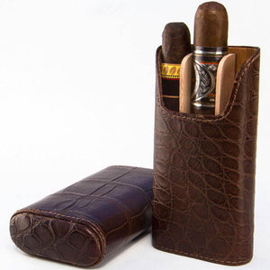 Showband Tobacco Alligator Pattern Leather Case