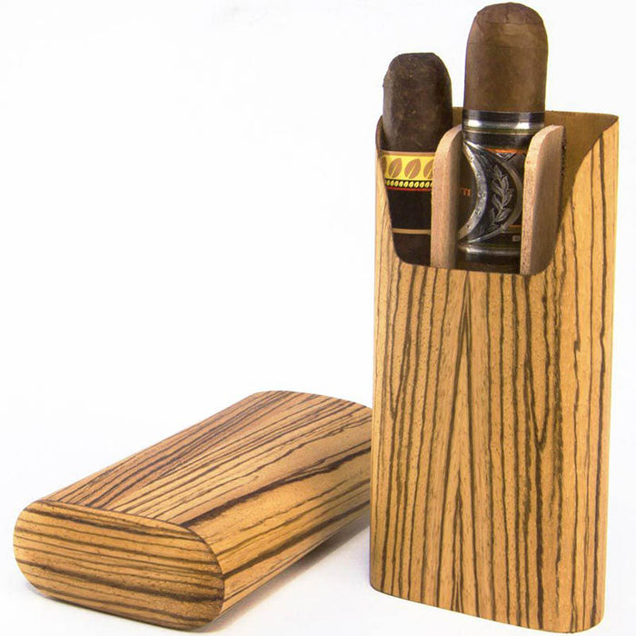 Exotic Zebrawood Cigar Case