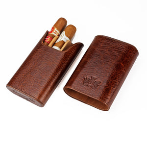 Brizard & Co Showband 3 Antique Saddle Cigar Case