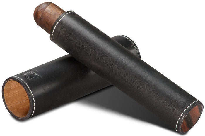 Cigar Tube - Sunrise Black Leather and Ebony